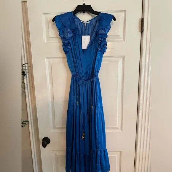 karina grimaldi blue dress Plot Twist Half-Zip Cable Knit Sweater Dress main image 1